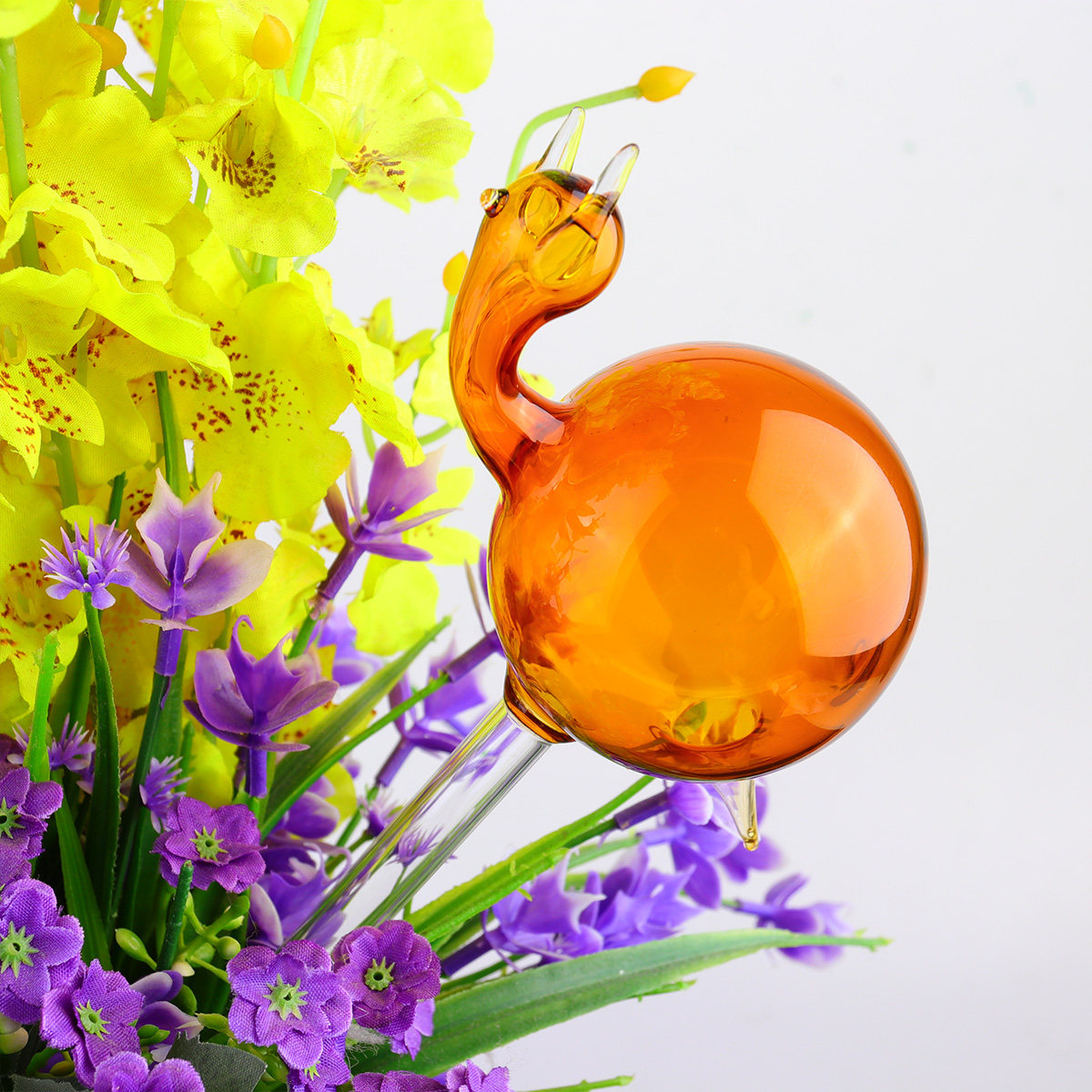 Automatic Plant Waterer - Snail Shape Glass Automatic Device Yellow